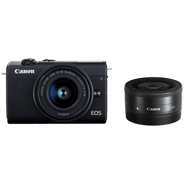 ［Canon］EOS M200 ブラック ダブルレンズキット
