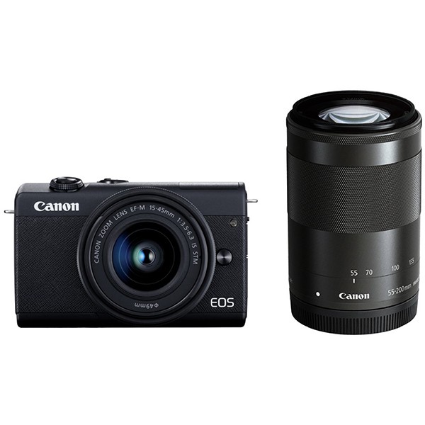 ［Canon］EOS M200 ブラック ダブルズームキット