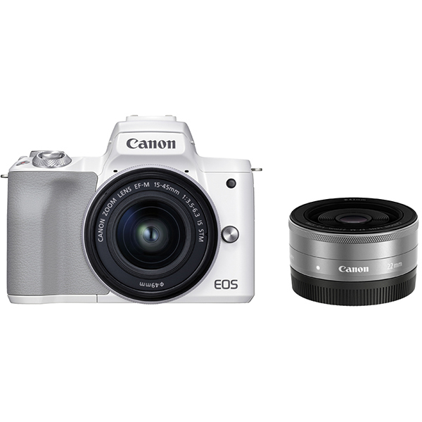 ［Canon］EOS Kiss M2 ダブルレンズキット ホワイト