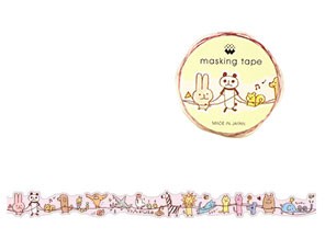［マインドウェイブ］92739 マスキングテープ ダイカット ゆるあにまるとれいん [12入]