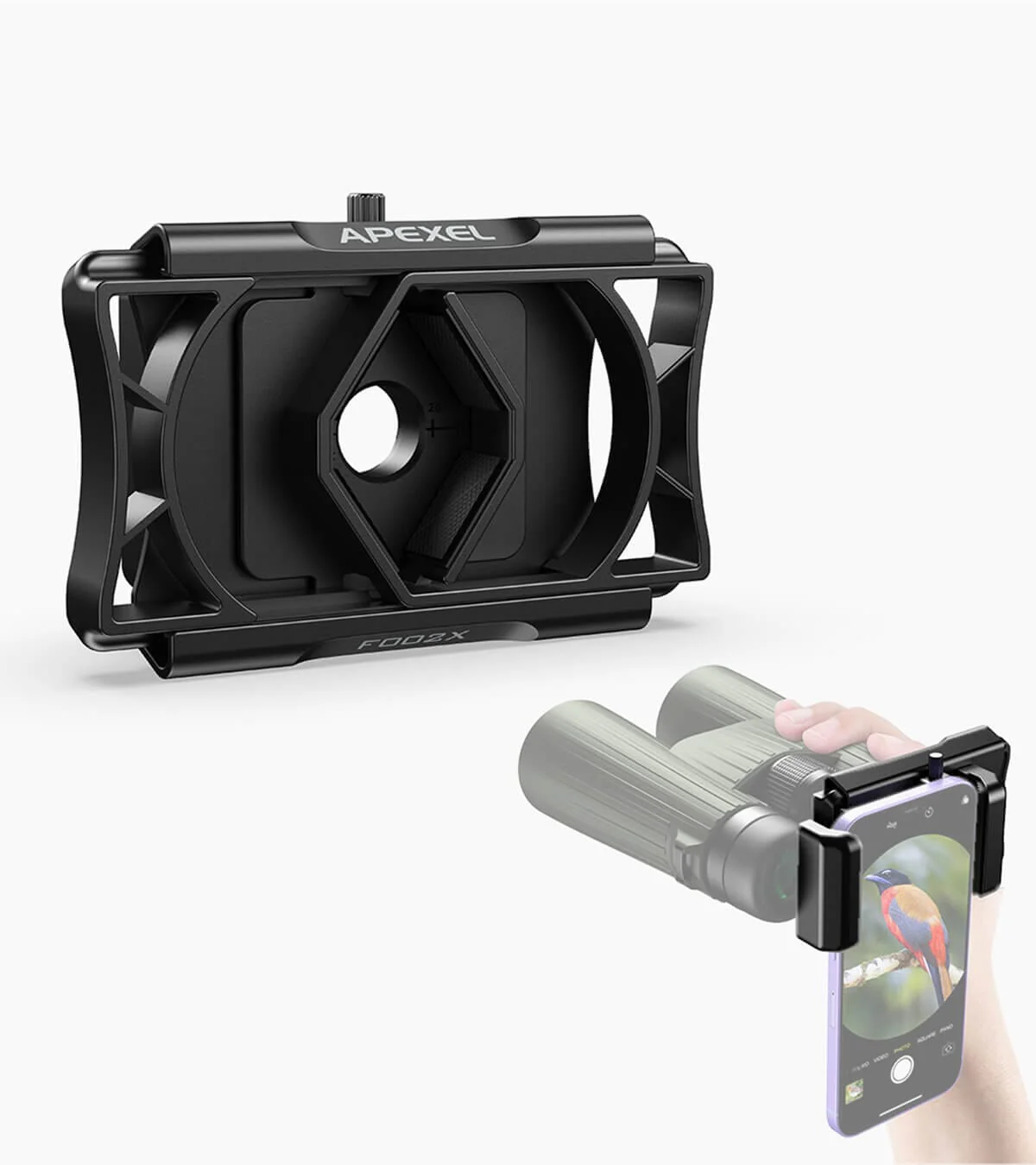 ［APEXEL］スマートフォン-光学機器接続アダプター APL-F002X