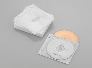 ［エレコム］CCD-NBWB60WH Blu-ray・CD・DVD対応不織布ケース