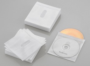［エレコム］CCD-NIWB120WH Blu-ray・CD・DVD対応不織布ケース タイトルカード