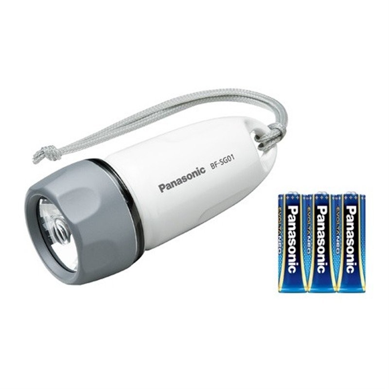［Panasonic］乾電池エボルタNEO付き LED防水ライト BF-SG01N-K