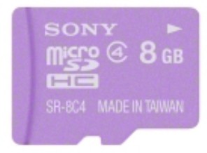 ［SONY］マイクロSDHCカード SR-8A4 V バイオレット