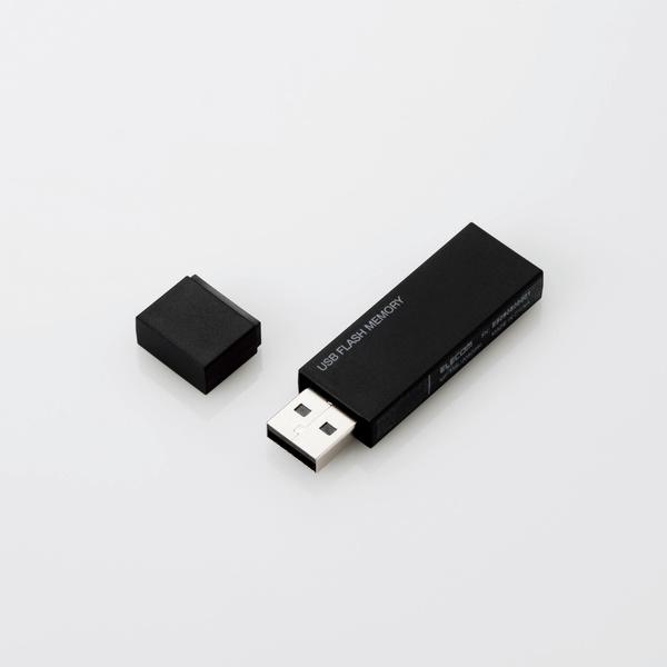 ［エレコム］キャップ式USBメモリ 8GB MF-MSU2B08GBK