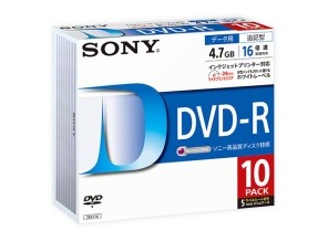 ［SONY］データ用DVD-R 10DMR47LLPS