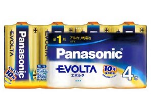 ［Panasonic］EVOLTA LR20EJ/4SW 単1形 4本シュリンクパック