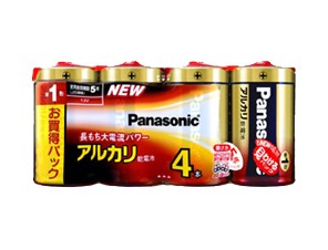 ［Panasonic］アルカリ電池 LR14XJ/4SW 単2形 4本 シュリンク
