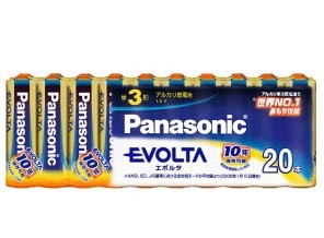 ［Panasonic］EVOLTA LR6EJ/20SW 単3形 20本シュリンクパック