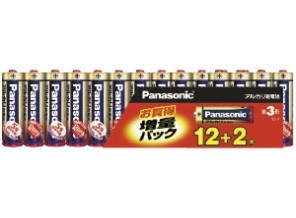 ［Panasonic］アルカリ電池 LR6XJSP/14S 単3形 12+2本 増量パック【限定品】