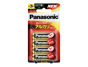 ［Panasonic］アルカリ電池 LR6XJ/4B 単3形 4本 ブリスター