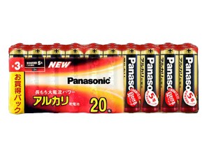 ［Panasonic］アルカリ電池 LR6XJ/20SW 単3形 20本 シュリンク