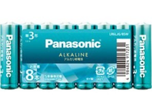 ［Panasonic］アルカリ電池 LR6LJG/8SW 単3形 8本