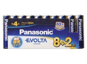 ［Panasonic］EVOLTA LR03EJSP/10S 単4形 8+2本 増量パック