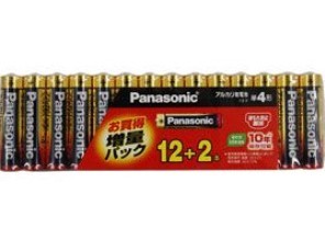 ［Panasonic］アルカリ電池 LR03XJSP/14S 単4形 12+2本 増量パック【限定品】