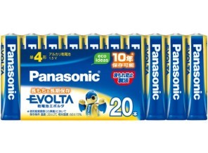 ［Panasonic］EVOLTA LR03EJ/20SW 単4形 20本シュリンクパック