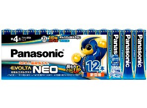 ［Panasonic］エボルタネオ LR03NJ/12SW 単4形 12本シュリンクパック