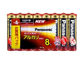 ［Panasonic］アルカリ電池 LR03XJ/8SW 単4形 8本 シュリンク