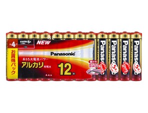 ［Panasonic］アルカリ電池 LR03XJ/12SW 単4形 12本 シュリンク