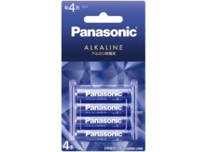 ［Panasonic］アルカリ電池 LR03LJA/4B 単4形 4本