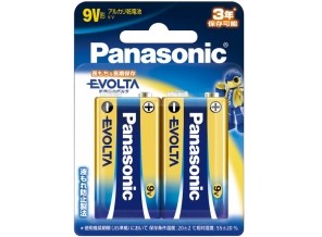 ［Panasonic］EVOLTA 6LR61EJ/2B 9V形 2本パック