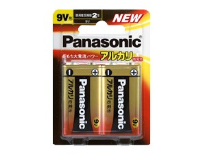 ［Panasonic］アルカリ電池 6LR61XJ/2B 9V形 2本 ブリスター