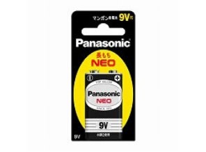 ［Panasonic］マンガン電池 ネオ（黒） 6F22NB/1B ブリスターパック