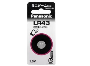 ［Panasonic］アルカリボタン電池 LR43P　