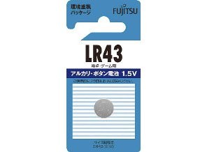 ［富士通］アルカリ電池ボタン LR43C BN