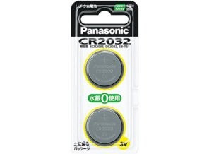 ［Panasonic］リチウムコイン電池 CR2032/2P