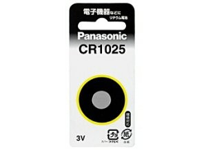 ［Panasonic］リチウムコイン電池 CR1025