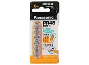 ［Panasonic］補聴器用 空気亜鉛電池 PR-48/6P