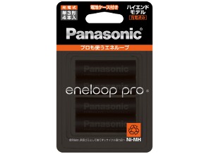 ［Panasonic］エネループプロ 単3形 4本パック BK-3HCD/4C