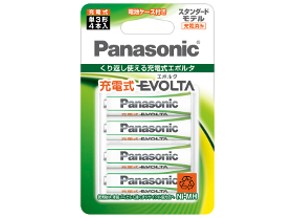 ［Panasonic］充電式エボルタ 単3形 4本パック BK-3MLE/4BC