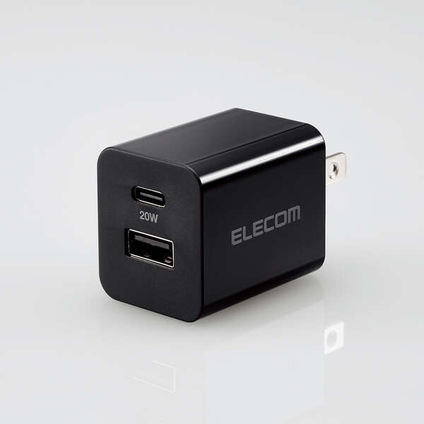 ［エレコム］MPA-ACCP36BK USB Power Delivery 20W AC充電器(C×1+A×1)