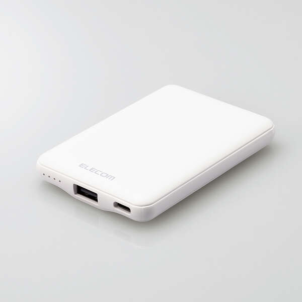 ［エレコム］DE-C37-5000WH 薄型コンパクトモバイルバッテリー