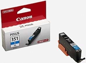 ［Canon］インクカートリッジ BCI-351XLC シアン　【大容量】