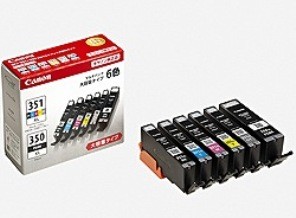 ［Canon］インクカートリッジ BCI-351XL+350XL/6MP 6色マルチパック 【大容量】