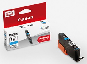 ［Canon］インクタンク BCI-381XLC シアン（大容量）