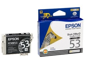 ［EPSON］インクカートリッジ (53) ICMB53 マットブラック