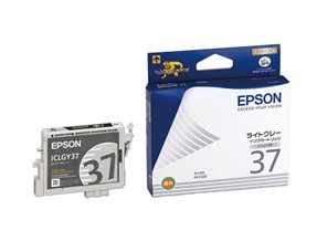 ［EPSON］インクカートリッジ (37) ICLGY37　ライトグレー