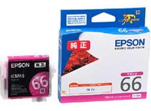 ［EPSON］インクカートリッジ (66) ICM66 マゼンタ