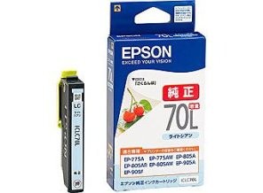 ［EPSON］インクカートリッジ (70) ICLC70L 増量ライトシアン