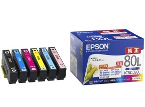 ［EPSON］インクカートリッジ (80) IC6CL80L　増量６色パック