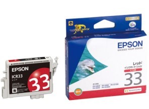 ［EPSON］インクカートリッジ (33) ICR33 レッド