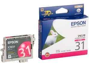 ［EPSON］インクカートリッジ (31) ICM31 マゼンタ