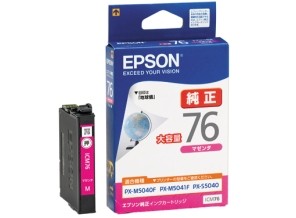 ［EPSON］インクカートリッジ (76) ICM76 マゼンタ