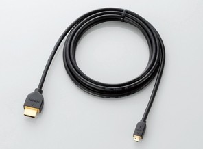 ［エレコム］DH-HD14EU20BK イーサネット対応HDMI-Microケーブル(A-D)
