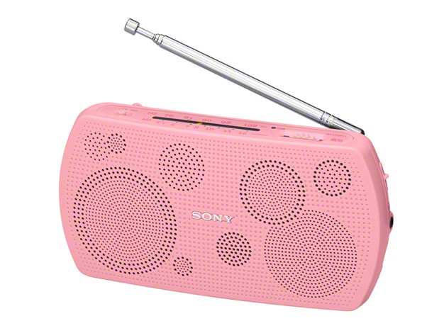 ［SONY］ステレオポータブルラジオ SRF-19 ピンク